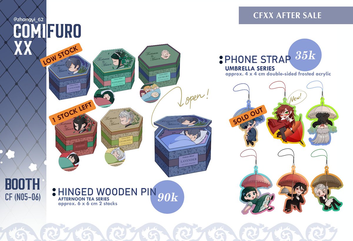 zhangyi_62's tweet photo. CFXX AFTER SALES! ✨
Shares are highly appreciated!
This is the catalog for After Sales CFXX made by me and @exelleonora
📆 Period: 26-30 May
✉️  Mail Order ONLY
🫶 Black Butler &amp; Harry Potter
LINK: https://t.co/jfFUr4ILoc
#CFXXaftersales  #harrypottermerch #blackbutler https://t.co/0GeBlm5dha