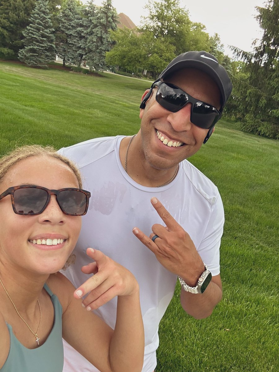 mayalake2026's tweet photo. My dad and I have a summer tradition of doing longer runs on Sundays. Here’s to the first of many!! 🥂 https://t.co/zmy1BXHs1t