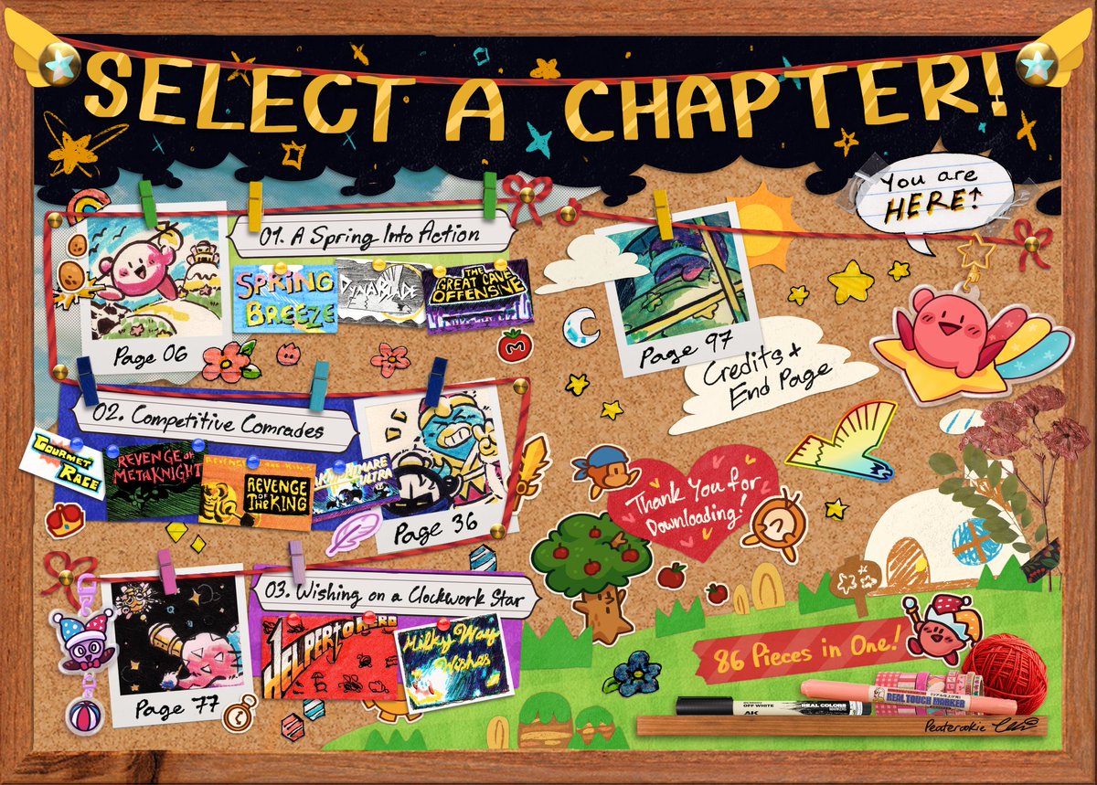 I was responsible for creating the table of contents double spread in the zine!! You guys should totally check it out... look how many stuff is already shown in here...