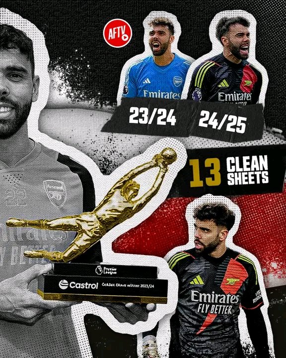 Congrats our dear David Raya (<a href="/daviidraya1/">David Raya Martin</a>) on your wining your second consecutive #GoldGlove!

#Arsenal #ArsenalForever #COYG