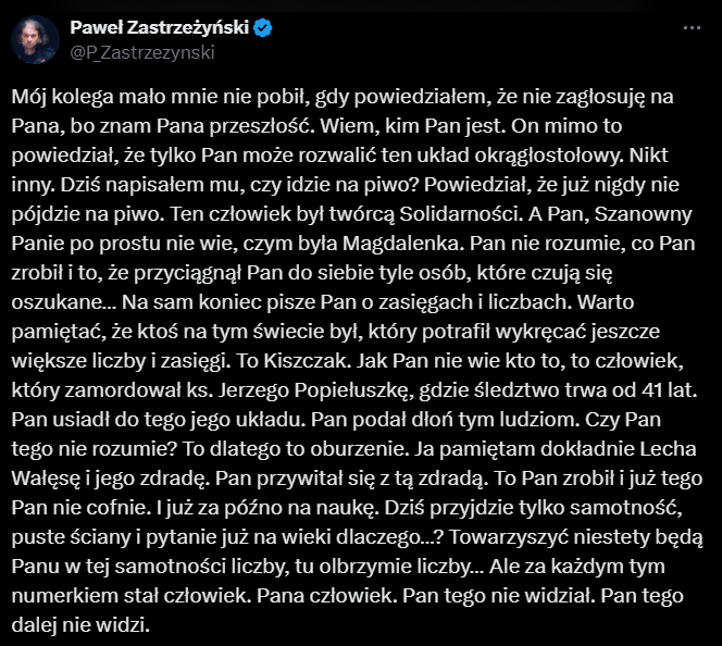 Nic więcej dodawać nie trzeba jeżeli chodzi o ocenę zachowania <a href="/SlawomirMentzen/">Sławomir Mentzen</a>