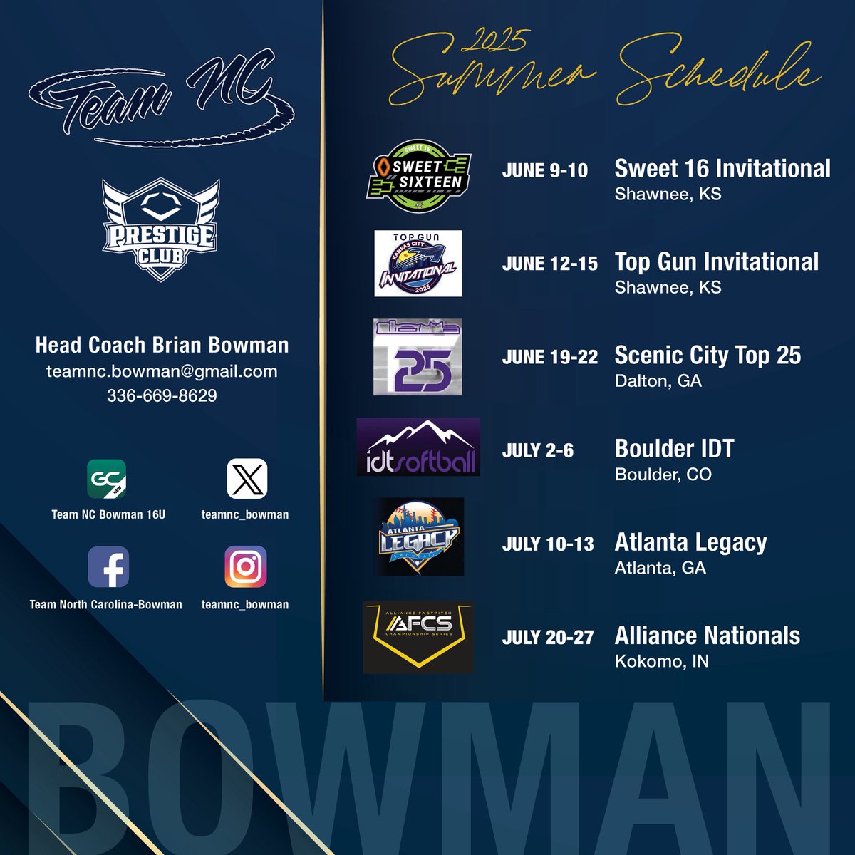 We look forward to seeing you coaches this summer as this talented group is going to be a must see!