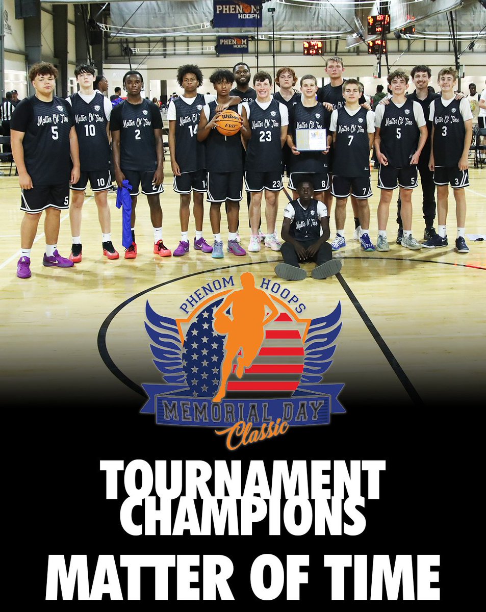 Congrats Matter of Time 15U Boys White CHAMPS #PhenomMDC #PhenomHoops
