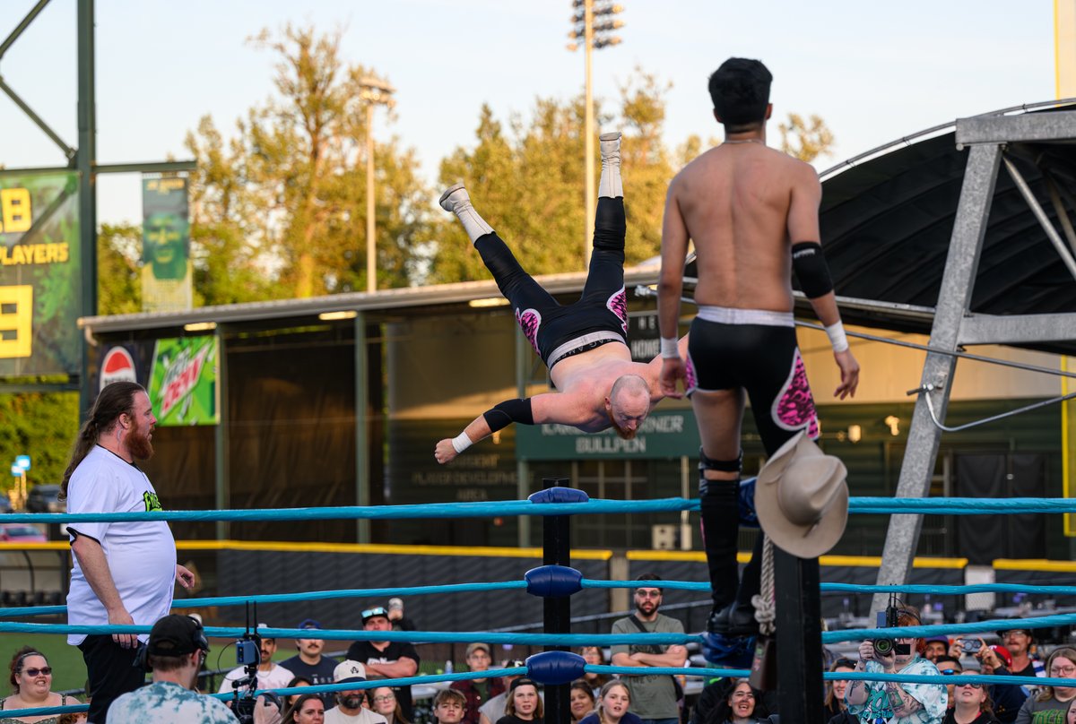 Craig Strobeck Photo (@cstrobeck) on Twitter photo A <a href="/powprowrestling/">POW! Pro Wrestling</a> match broke out at the <a href="/EugeneEmeralds/">Eugene Emeralds</a> game last night! BaseBrawl 4 was a huge hit! A <a href="/powprowrestling/">POW! Pro Wrestling</a> match broke out at the <a href="/EugeneEmeralds/">Eugene Emeralds</a> game last night! BaseBrawl 4 was a huge hit!