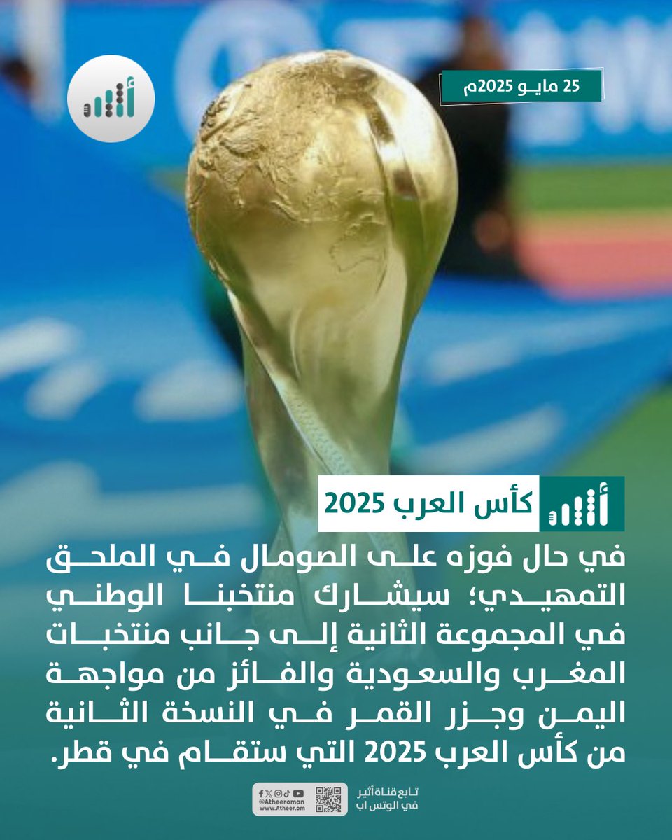 #أثير| هل سيقابل منتخبنا الوطني منتخبي المغرب والسعودية في كأس العرب 2025م؟