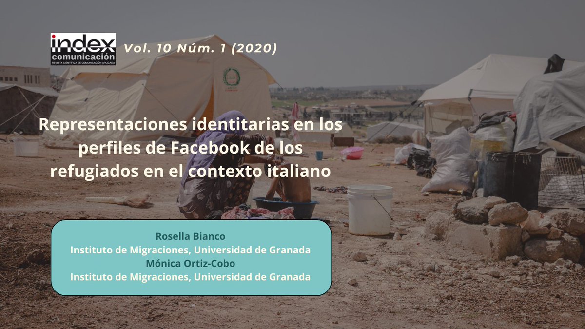 Revista index.comunicación (@indexcomu) on Twitter photo En el Día Internacional de los Refugiados te invitamos a leer este artículo que explora cómo los refugiados construyen y reconstruyen su identidad a través de Facebook.
doi.org/10.33732/ixc/1…
<a href="/fcd_ugr/">Facultad de Comunicación y Documentación UGR</a>
#DíaDelRefugiado #Refugiados #Identidad #Migración En el Día Internacional de los Refugiados te invitamos a leer este artículo que explora cómo los refugiados construyen y reconstruyen su identidad a través de Facebook.
doi.org/10.33732/ixc/1…
<a href="/fcd_ugr/">Facultad de Comunicación y Documentación UGR</a>
#DíaDelRefugiado #Refugiados #Identidad #Migración