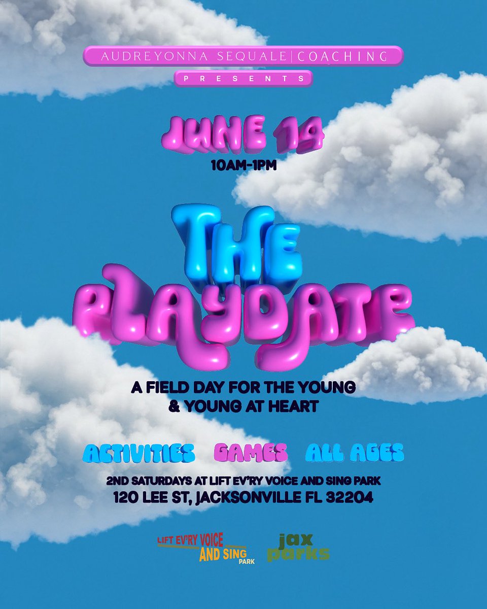 It’s finally here! 

Join us for a family-friendly field day for the young and young at heart ☀️🤸🏾‍♀️

📆 Saturday, June 14 (and every 2nd Saturday through December!)
📍Lift Ev’ry Voice and Sing Park
⏰ 10am-1pm

Register for free: shorturl.at/jOZYJ