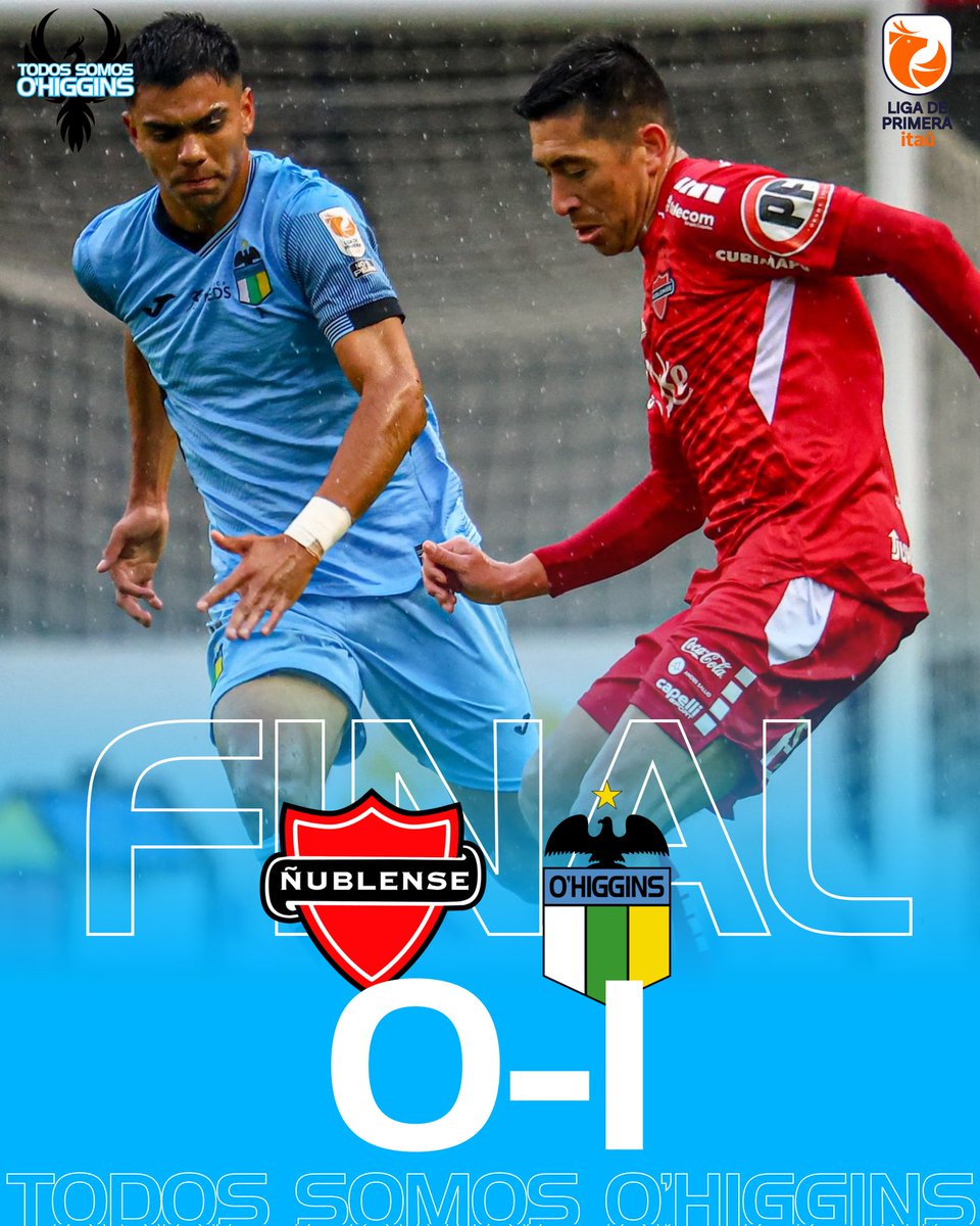 TSOHiggins's tweet photo. TERMINO EN CHILLAN!! 🙌🏻😎🇧🇼⚽️
Es triunfo de O'Higgins por la cuenta minima ante Ñublense, el gol fue obra de Joaquin Montecinos. https://t.co/RMWZvD7AGo