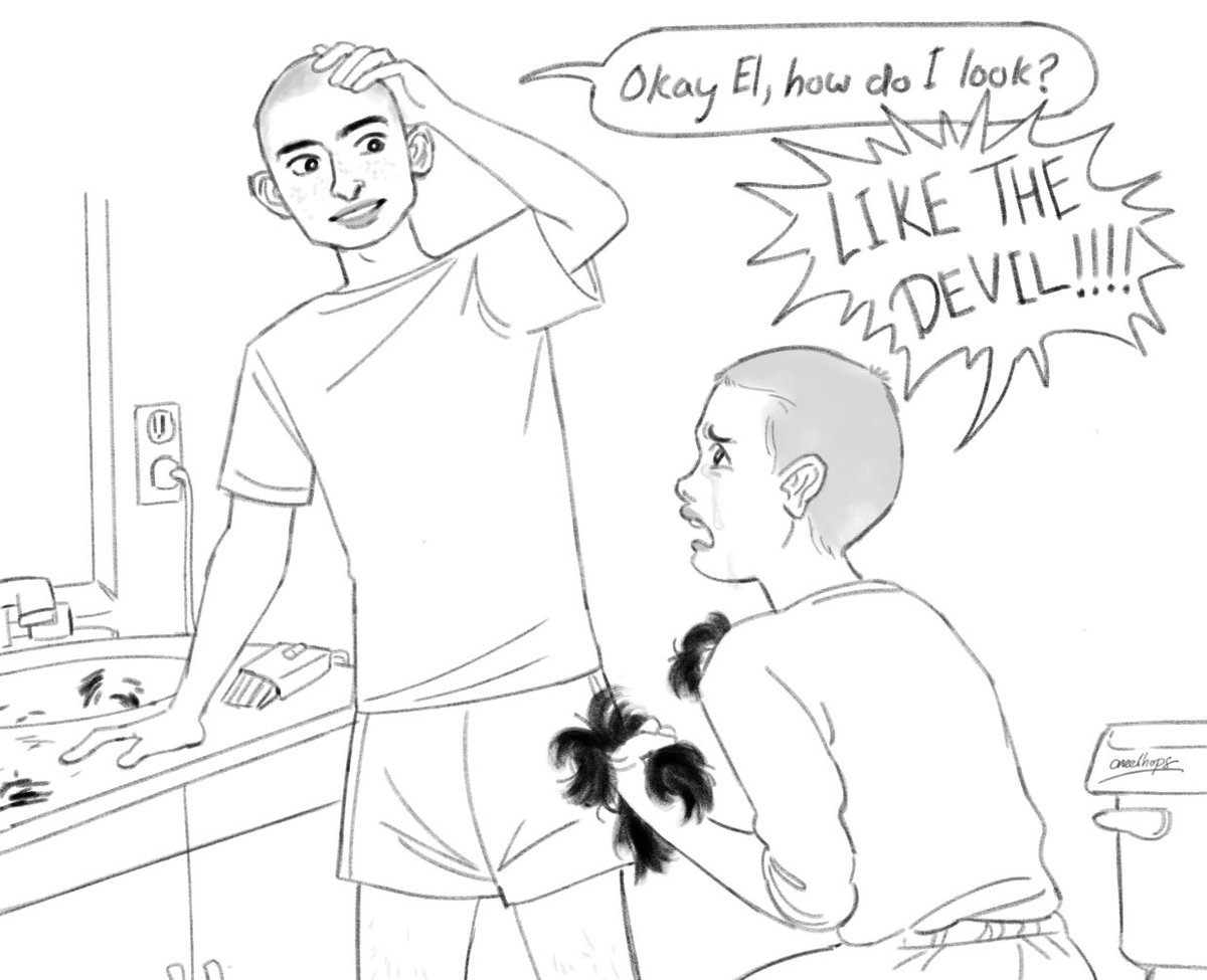 creelhopz's tweet photo. I’m sorry, but this was my only thought 😭 #mileven https://t.co/fZV6tmRn52