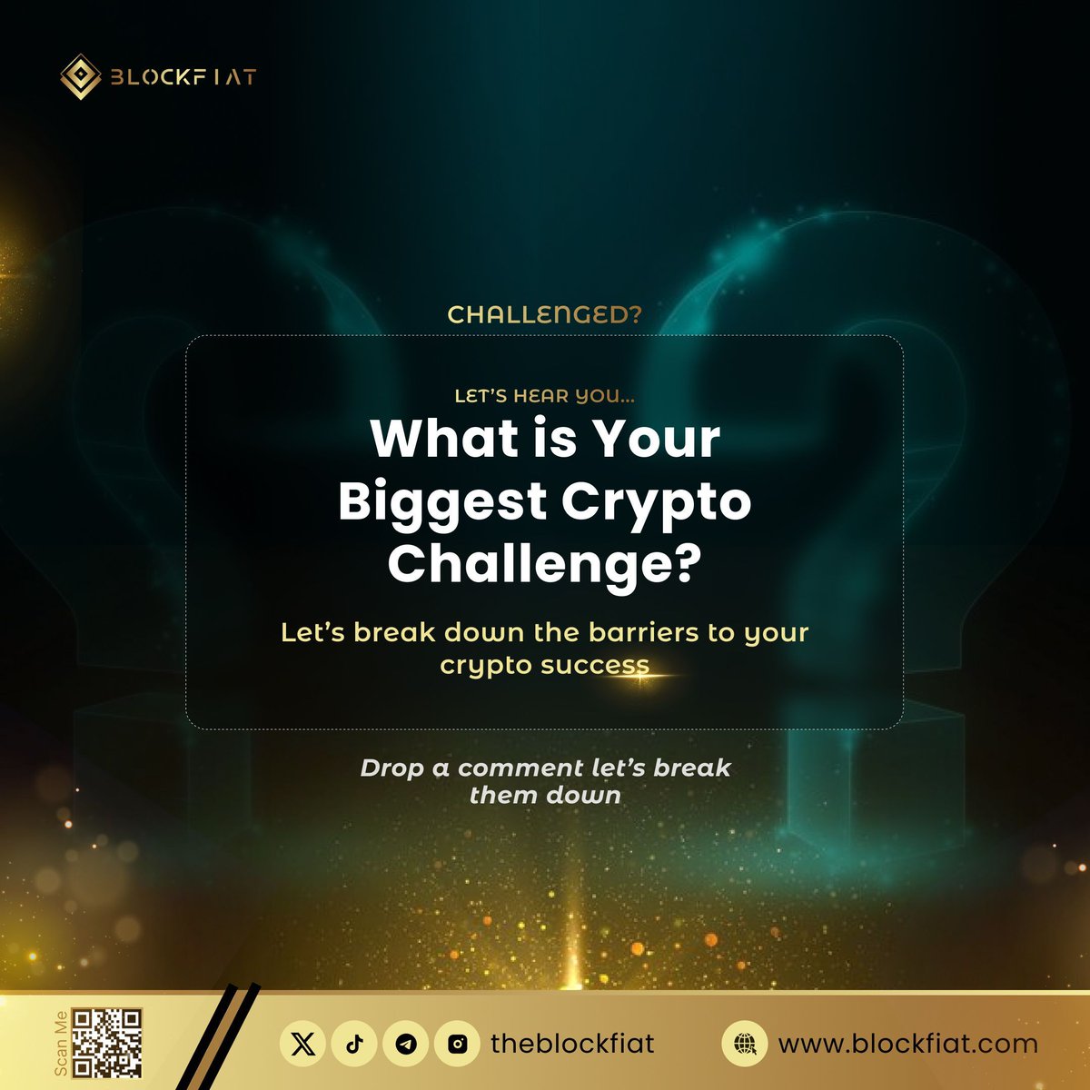 theblockfiat's tweet photo. What’s your biggest crypto challenges so far? 
#cryptocurrency https://t.co/PvwWy6zZtX