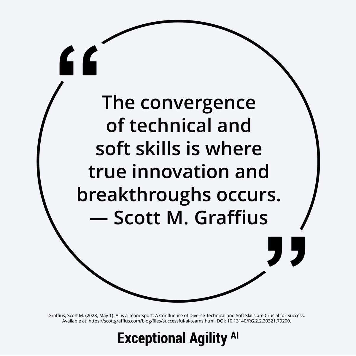 EA_x_AI's tweet photo. “The convergence of technical and soft skills is where true innovation and breakthroughs occurs.”
— Scott M. Graffius, DOI: 10.13140/RG.2.2.20321.79200
#Agile #AI #Innovation #Breakthrough #Tech #Quote #AIQuote #InnovationQuote #BreakthroughQuote #TechQuote #AgileQuote https://t.co/7SEsZFJO2J
