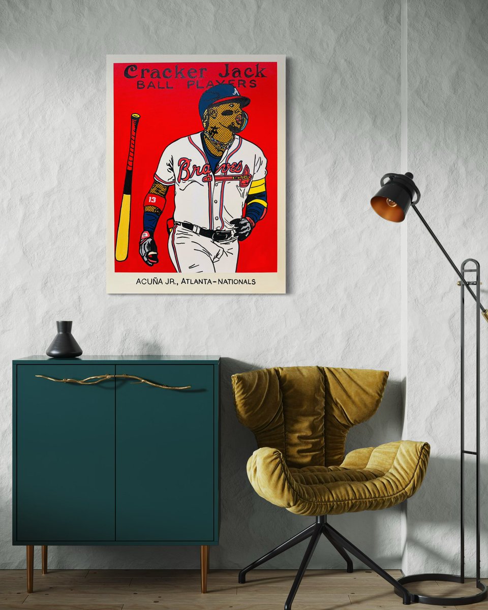 HE’S BACK! 

NEW ART
Ronald Acuña Jr. Cracker Jack

Acrylic paint on 30x40x1.5im canvas