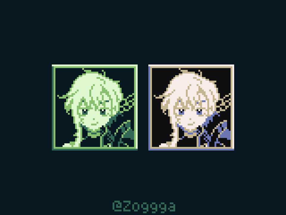 A Liora pixel-portrait in Gameboy-colors and with unique colors.
Thanks for the fun streams and good luck in your future endeavors 🤍

#pixelart #walkyriart