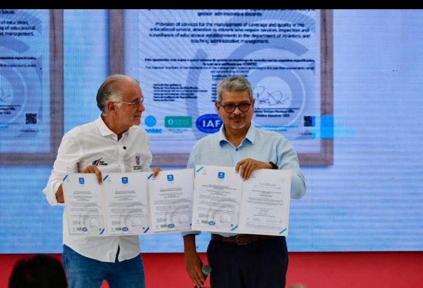La Gobernación del Atlántico exaltada con 3 certificados  de calidad lachachara.org/la-gobernacion… <a href="/ICONTEC/">ICONTEC</a> <a href="/Gobatlantico/">Gobernación Atlántico</a>