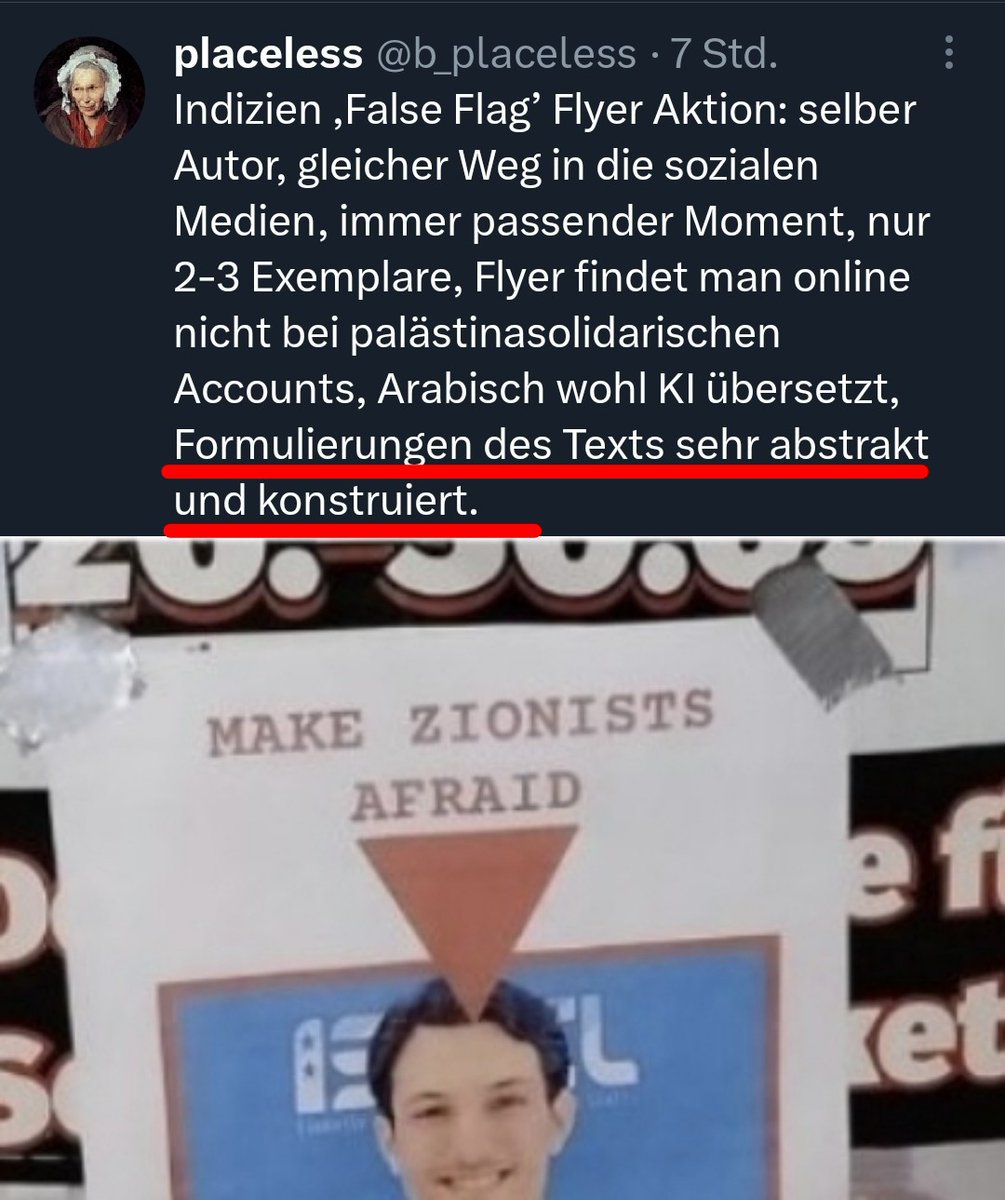 JonaSalKupper's tweet photo. @Real_Tobi_H @la_trujimana @itstrdt ♦️Am Maybachufer hat man die  Situation nach 3 Karlsquell erkannt "Make Zionists Afraid - Formulierungen des Texts sehr abstrakt und konstruiert." 
#gsza #hamas #israel https://t.co/sSlCixAQBj