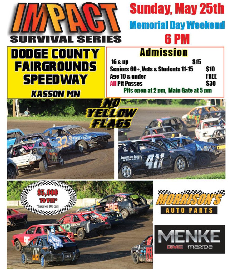 Impact Survival Series making it's debut in Dodge County! 
issracing.tv/videos/41692