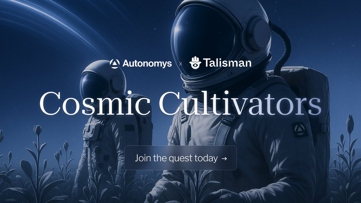 AutonomysNet's tweet image. 🌾 Earn $AI3 rewards and exclusive Discord roles by participating in our Cosmic Cultivators Campaign with @wearetalisman!