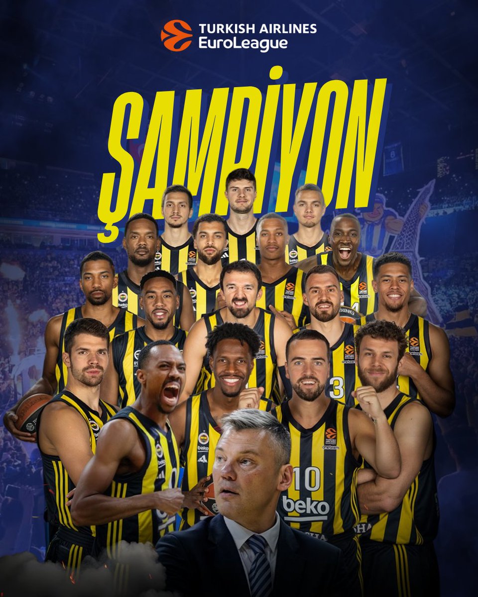 Musaozsoy's tweet photo. Bravo Fenerbahçe Beko.
Bu şampiyonluk size çok yakıştı!🥳🇹🇷
@FBBasketbol https://t.co/4ZhnQbveNw