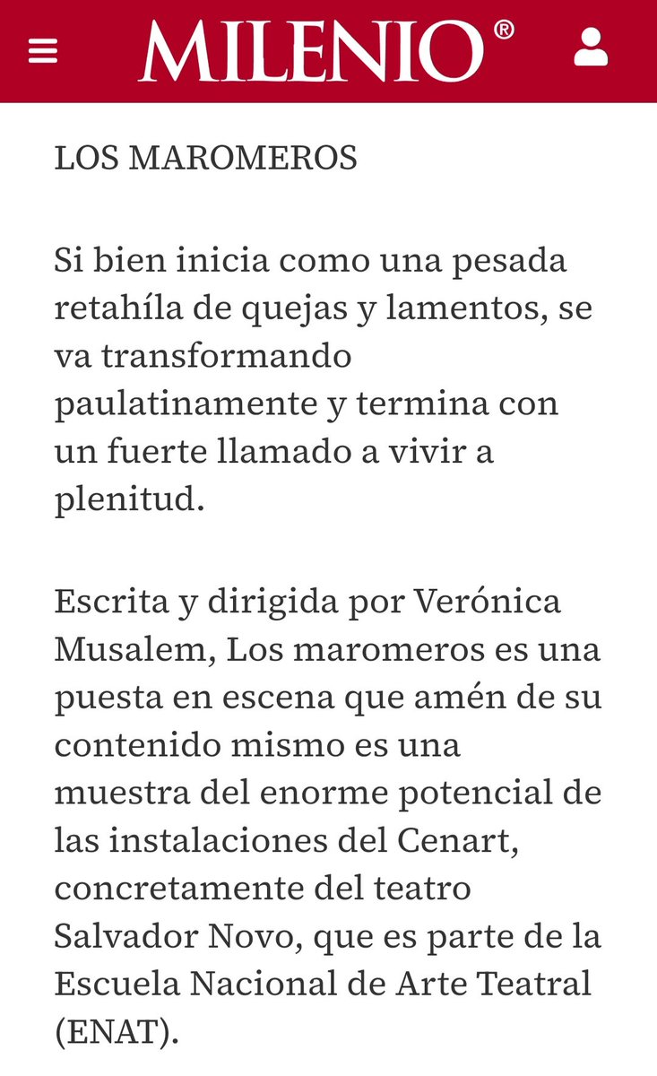"A la calidad del texto hay que sumar la enorme creatividad en la dirección de escena, para usar al máximo el amplísimo escenario y potencializar sus múltiples recursos de audio, iluminación, tramoya."

Por Hugo Hernández (Tras bambalinas)/ <a href="/Milenio/">Milenio</a>.

milenio.com/opinion/hugo-h…