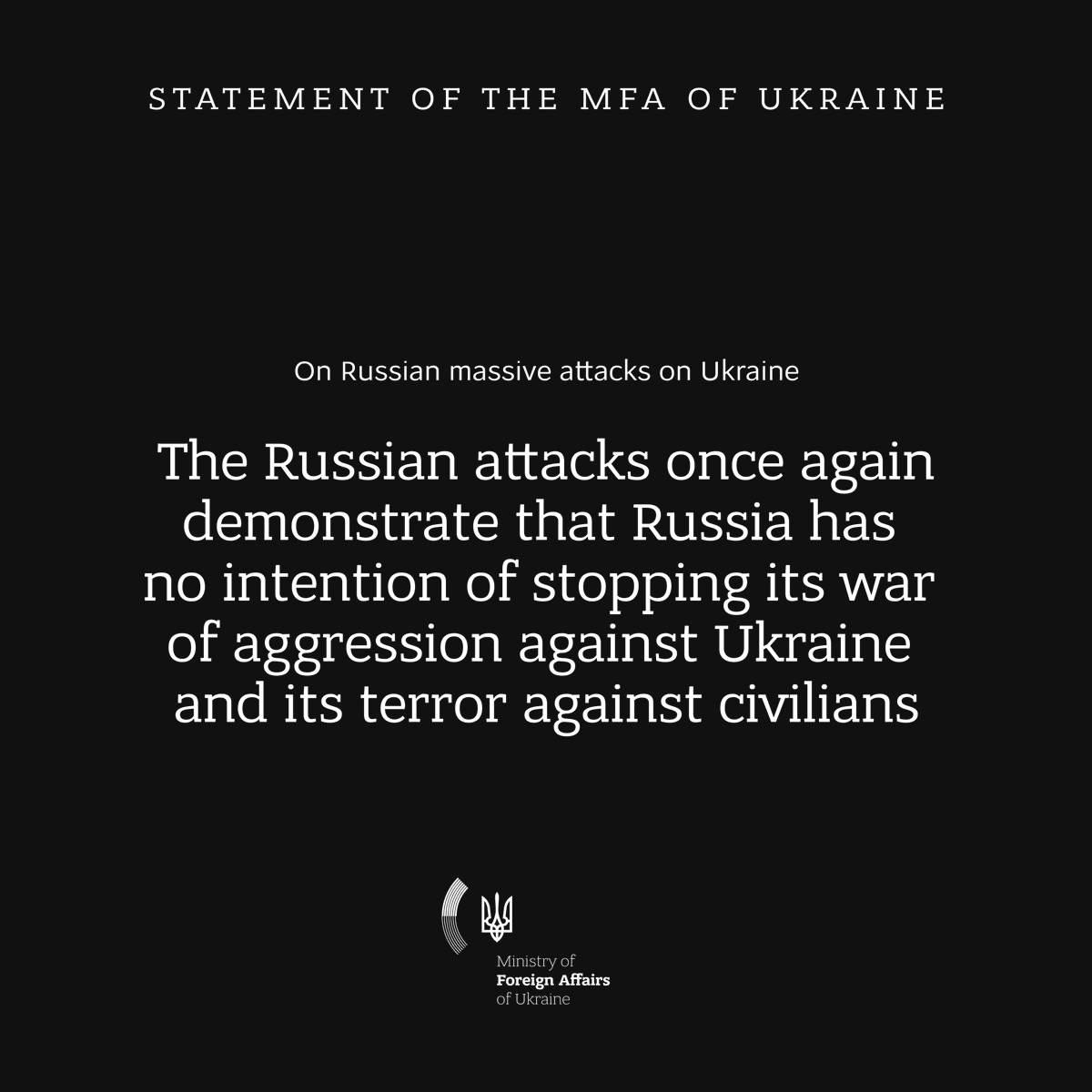 The Ministry of Foreign Affairs of Ukraine strongly condemns the latest massive terrorist attacks on Ukrainian cities by the Russian Federation on 24 and 25 May 2025. On these days, Russia carried out one of the largest combined attacks since the beginning of its full-scale war