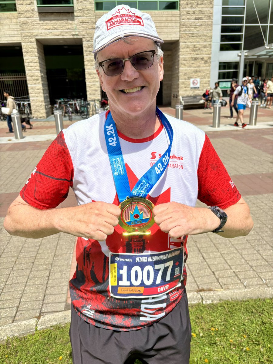 RetiredMPB's tweet image. Ottawa Marathon #25 in a row is in the books.  Very happy with my run today.  Feeling very blessed to be able to pound these out every year.  This string would be impossible without the support of my wonderful family, run club, and running friends. Congrats to all who ran! 🙌🎉