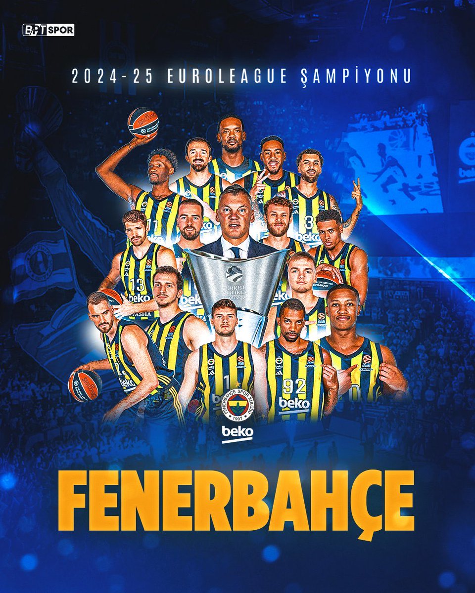 FENERBAHÇE BEKO IST EUROLEAGUE CHAMPION 2024/25! 🏆 

🔥🔥🔥🔥🔥🔥🔥🔥🔥🔥🔥🔥🔥🔥🔥