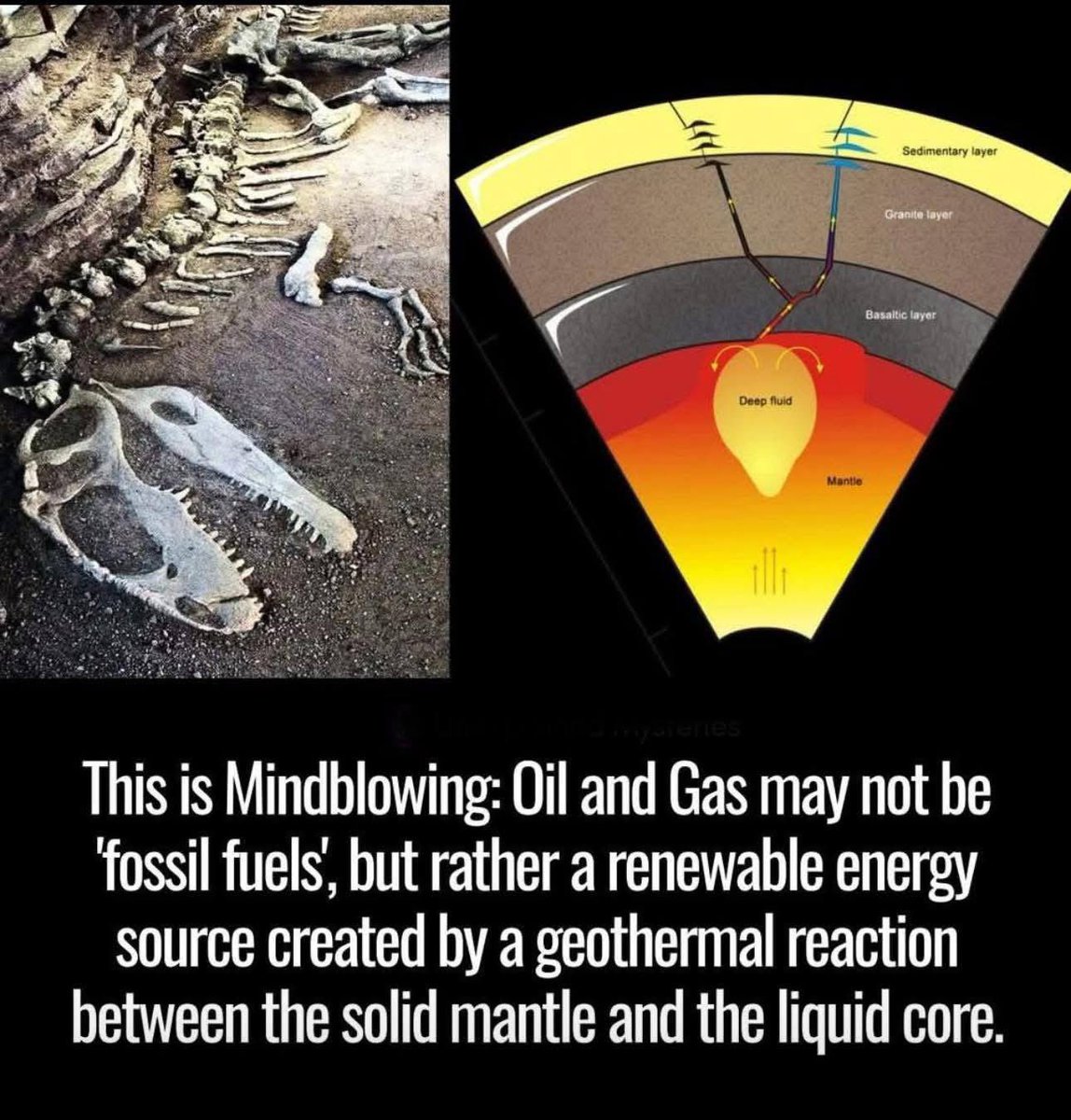 WHAT DO YOU THINK ???

Oil and Gas may not be 'fossil fuels', but rather a renewable energy source created by a geothermal reaction between the solid mantle and the liquid core. I have had this information provided to me over the years.

Its why they say, a capped well, years