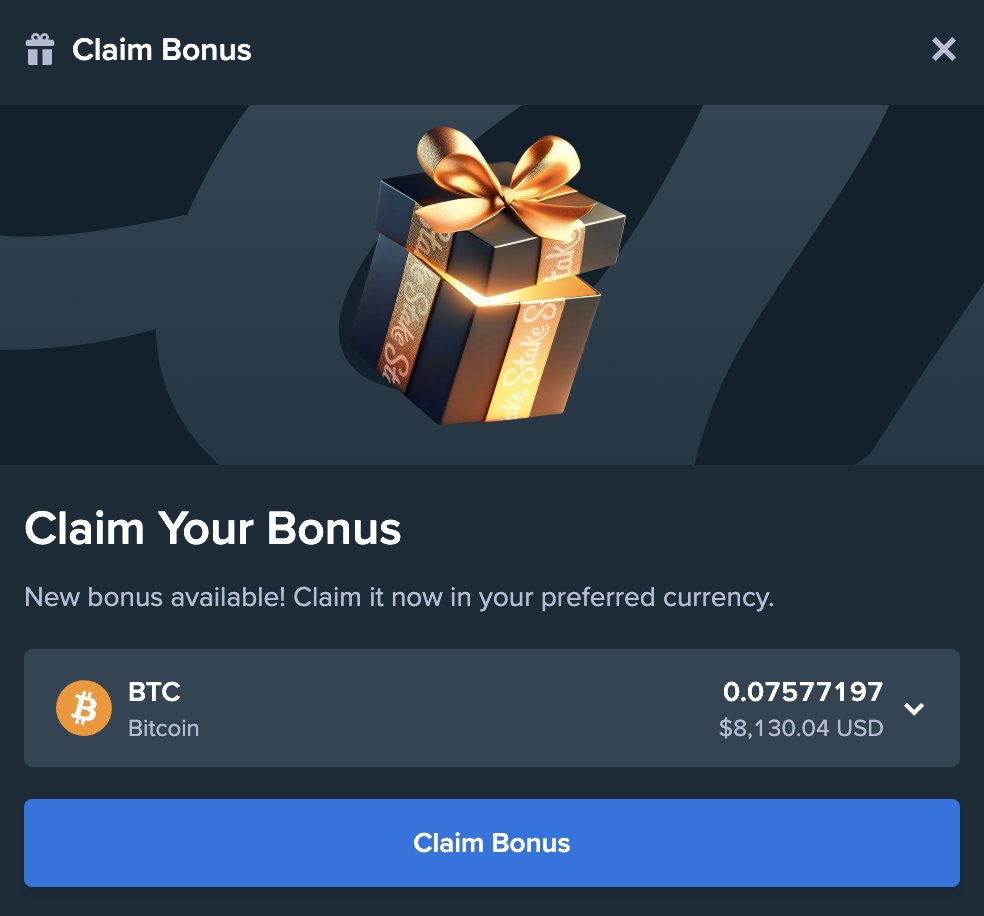 Here is my <a href="/Stake/">Stake.com</a> weekly bonus from yesterday!

Like/rt/follow/reply username/tag friend and I'll be tipping ppl out 🫡

If you're on code STAHNGG - you get more. It's that simple 👇