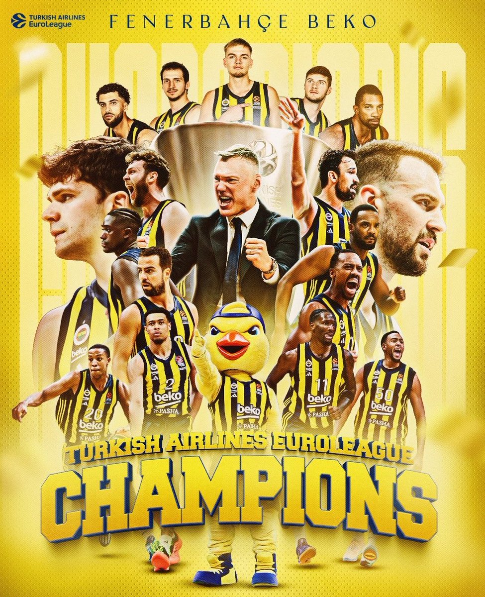 Tebrikler Fenerbahçe Beko 👏👏👏
Şampiyon gibi yüreğiyle oynayıp bize Şampiyonluk yaşattığınız için...
#FenerbahceBeko
#finalfour2025