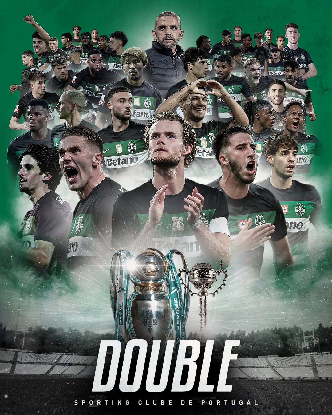 Écharpe De Foot Vintage Sporting Clube De Portugal - Supporteur