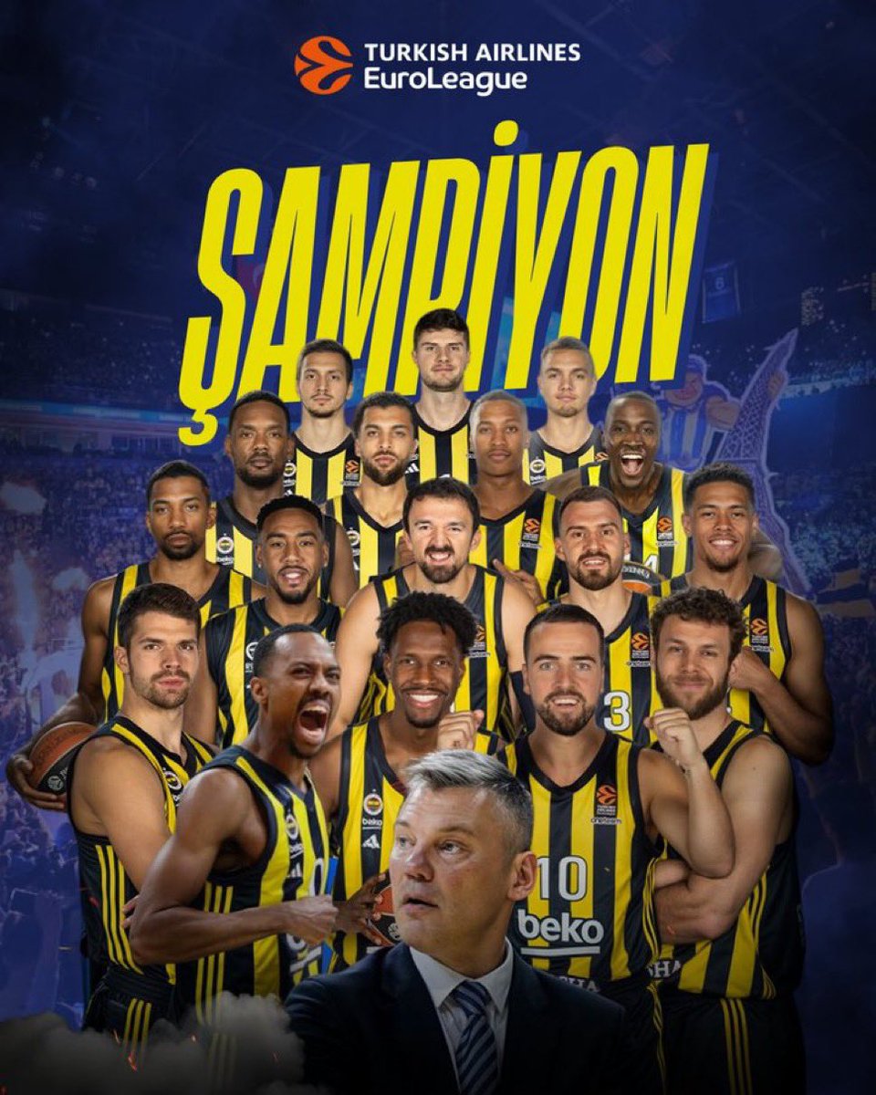 Büyük gurur…
Cesur mücadele…
Onurlu Şampiyonluk…
🇹🇷🇹🇷🇹🇷🇹🇷🇹🇷
Şampiyon 👏🏼👏🏼👏🏼

💛💙

🏆

<a href="/Fenerbahce/">Fenerbahçe SK</a>
<a href="/FBBasketbol/">Fenerbahçe Beko</a>