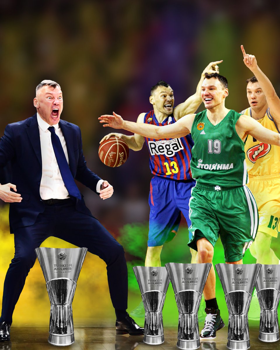 🏆👏Sarunas Jasikevicius becomes the first person in the modern Euroleague era (after 2000) to win the trophy both as a player and as a coach!