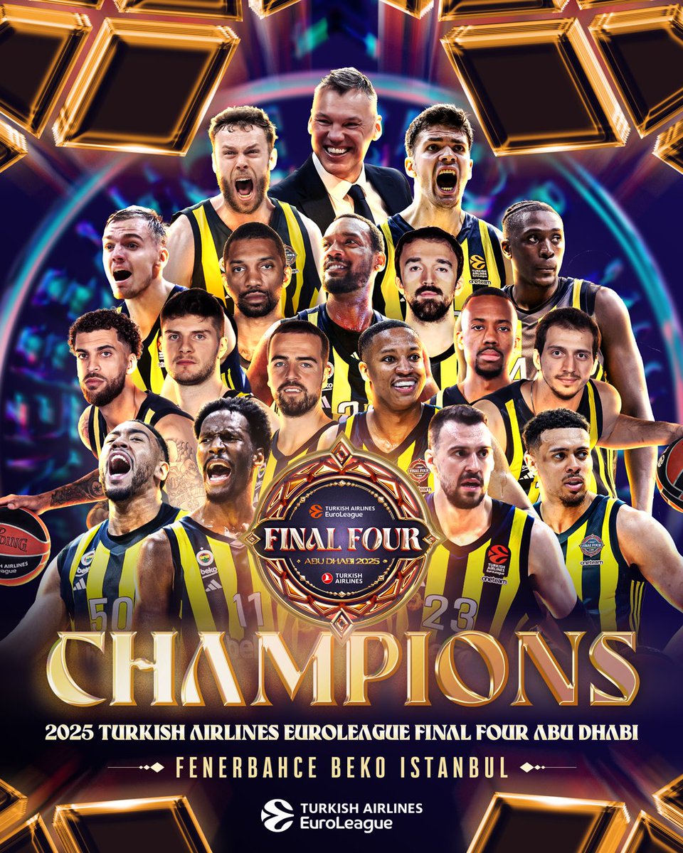 #finalfour2025
#Euroleague 
#FenerbahceBeko
#champions
👏👏👏🏆🏆🏆🥇🎊🏀🏀