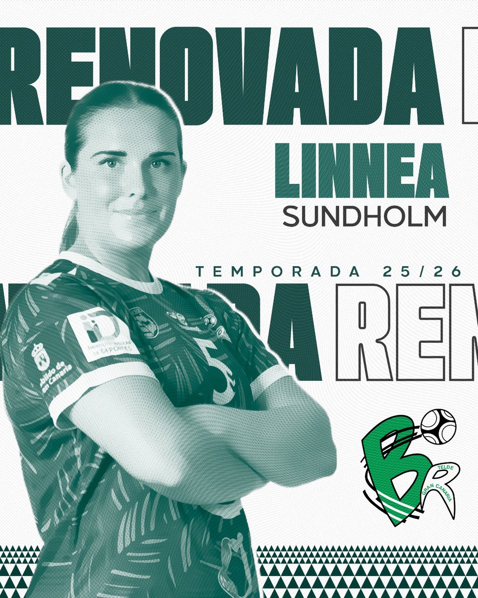 ¡RENOVADA! ​🤝🏼 #UnaDeLasNuestras 

La jugadora y extremo derecho Linnea Sundholm 🇸🇪🤾‍♀️ seguirá en el Rocasa Gran Canaria para la próxima temporada 2025/26, ¡gran noticia para acabar el fin de semana! 👏🏻

¡A por ello Linnea, te vemos pronto de vuelta! 💪🏻