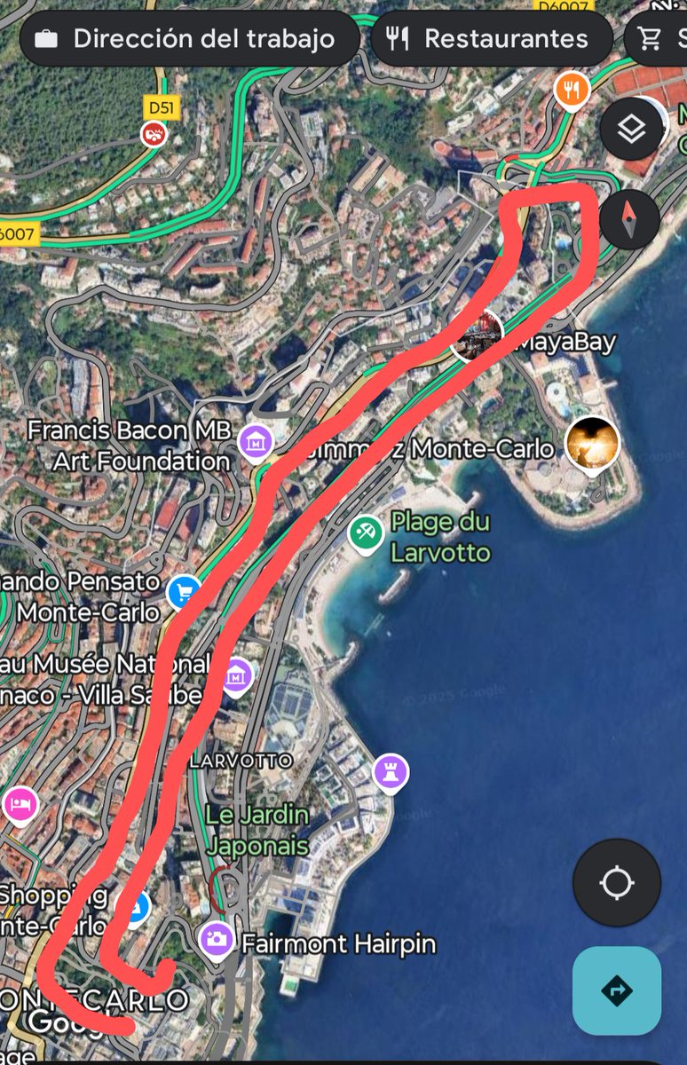 DanielSosa1969's tweet photo. @AlbertFabrega Una variante así le hace falta a Mónaco. Saliendo y volviendo al circuito casi en el mismo punto https://t.co/MbXYEzZJ7Q