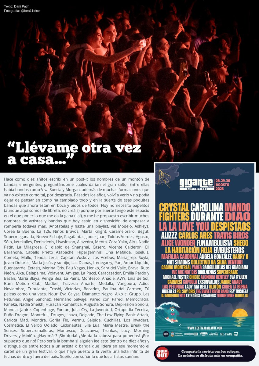 ¿Una lista de artistas a la que acudir dentro de diez años para ver cómo han evolucionado? Sí, así soy 🥰👇

📷 <a href="/bea11trice/">Bea Trice</a> 
issuu.com/revistasoldout…