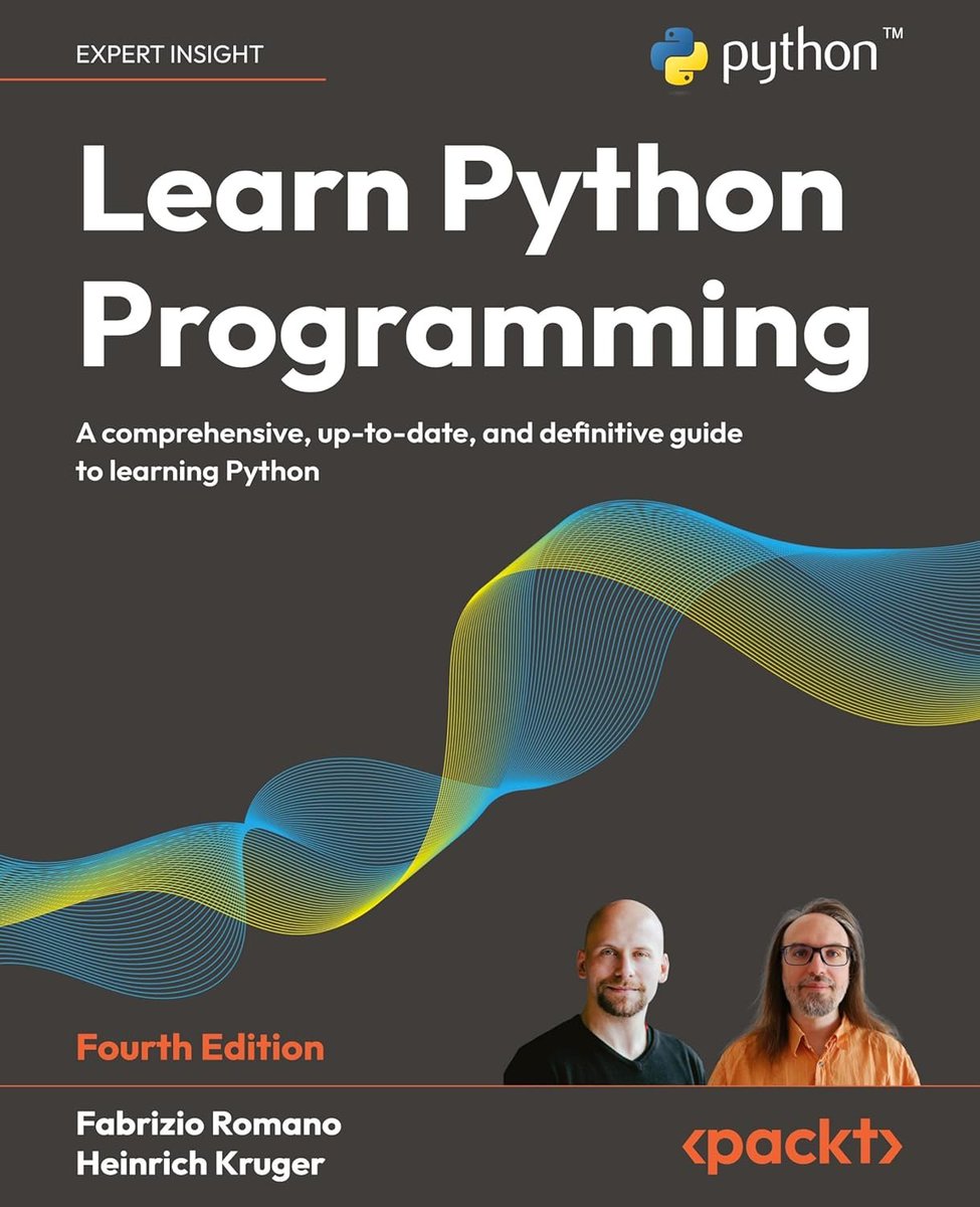 KirkDBorne's tweet image. Learn #Python Programming in this comprehensive, up-to-date, and definitive guide [4th edition]: packtpub.com/en-us/product/… via @PacktDataML #ad
 
𝓦𝓱𝓪𝓽 𝔂𝓸𝓾 𝔀𝓲𝓵𝓵 𝓵𝓮𝓪𝓻𝓷:
🟢Install and set up Python on Windows, Mac, and Linux

🟣Write elegant, reusable, and efficient…