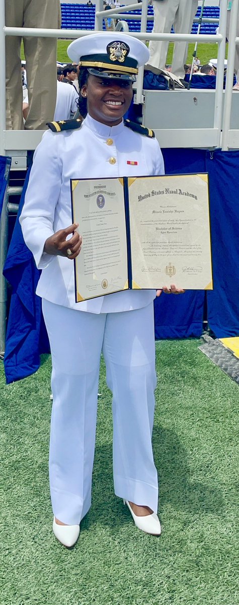JeanaMAdams's tweet image. On May 23, 2025, I was honored and ecstatic to witness the @NavalAcademy Commissioning and Graduation Ceremony of my brilliant, beautiful, and distinguished niece, @MiracleHaynes3! Always remember Jeremiah 29:11! #CommissionedOfficer #CyberOperations 
#SuperProudAunt