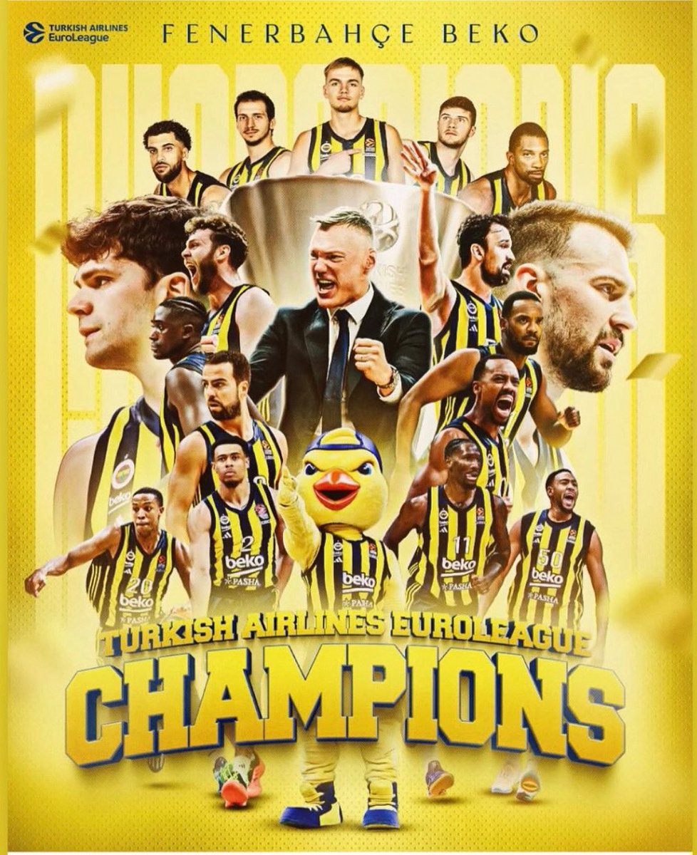 Bir kez daha Avrupa’nın En Büyüğü
Fenerbahçe Beko.Tüm Türkiye’ye ve Değerli Fenerbahçelilere Armağan Olsun <a href="/FBBasketbol/">Fenerbahçe Beko</a> <a href="/Fenerbahce/">Fenerbahçe SK</a>