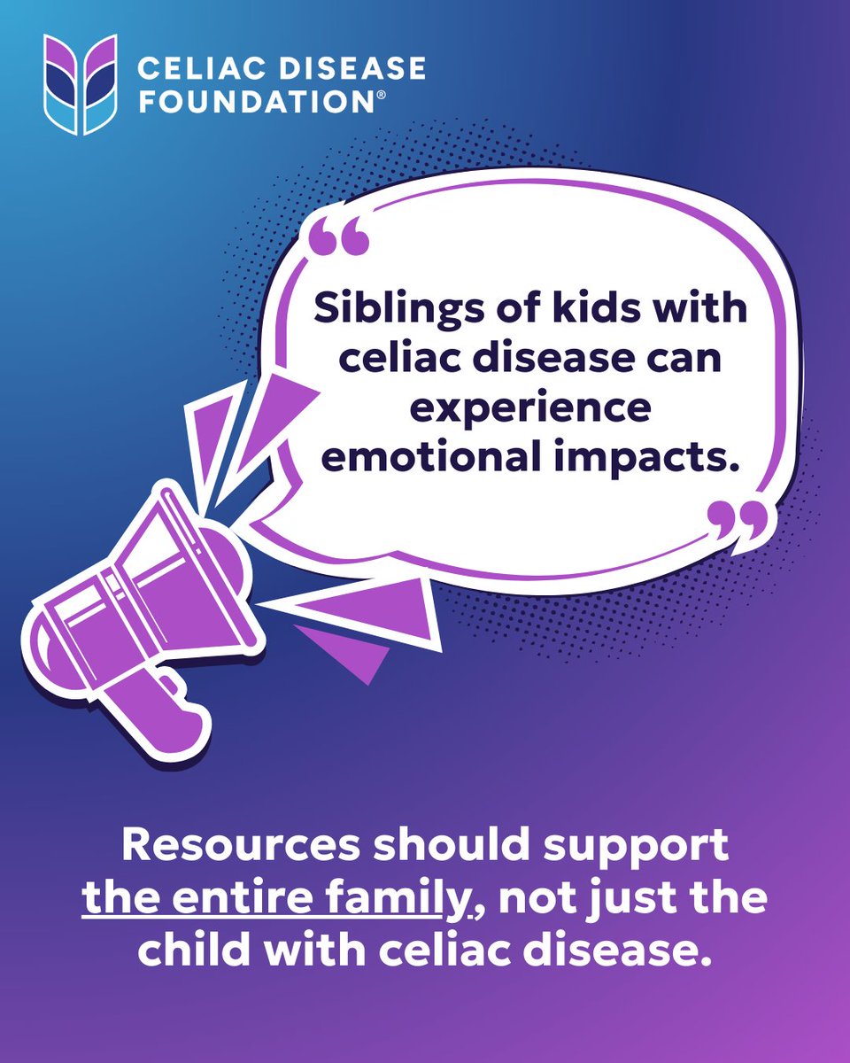 Celiac Disease Foundation (@celiacdotorg) on Twitter photo Most celiac disease research focuses on patients with celiac disease—but what about their siblings? A recent study presented at #DDW2025 by Dr. Ritu Verma from <a href="/uchicagoceliac/">The University of Chicago Celiac Disease Center</a> revealed 58% of kids aged 10–14 felt they got less attention than their sibling with celiac disease. Most celiac disease research focuses on patients with celiac disease—but what about their siblings? A recent study presented at #DDW2025 by Dr. Ritu Verma from <a href="/uchicagoceliac/">The University of Chicago Celiac Disease Center</a> revealed 58% of kids aged 10–14 felt they got less attention than their sibling with celiac disease.