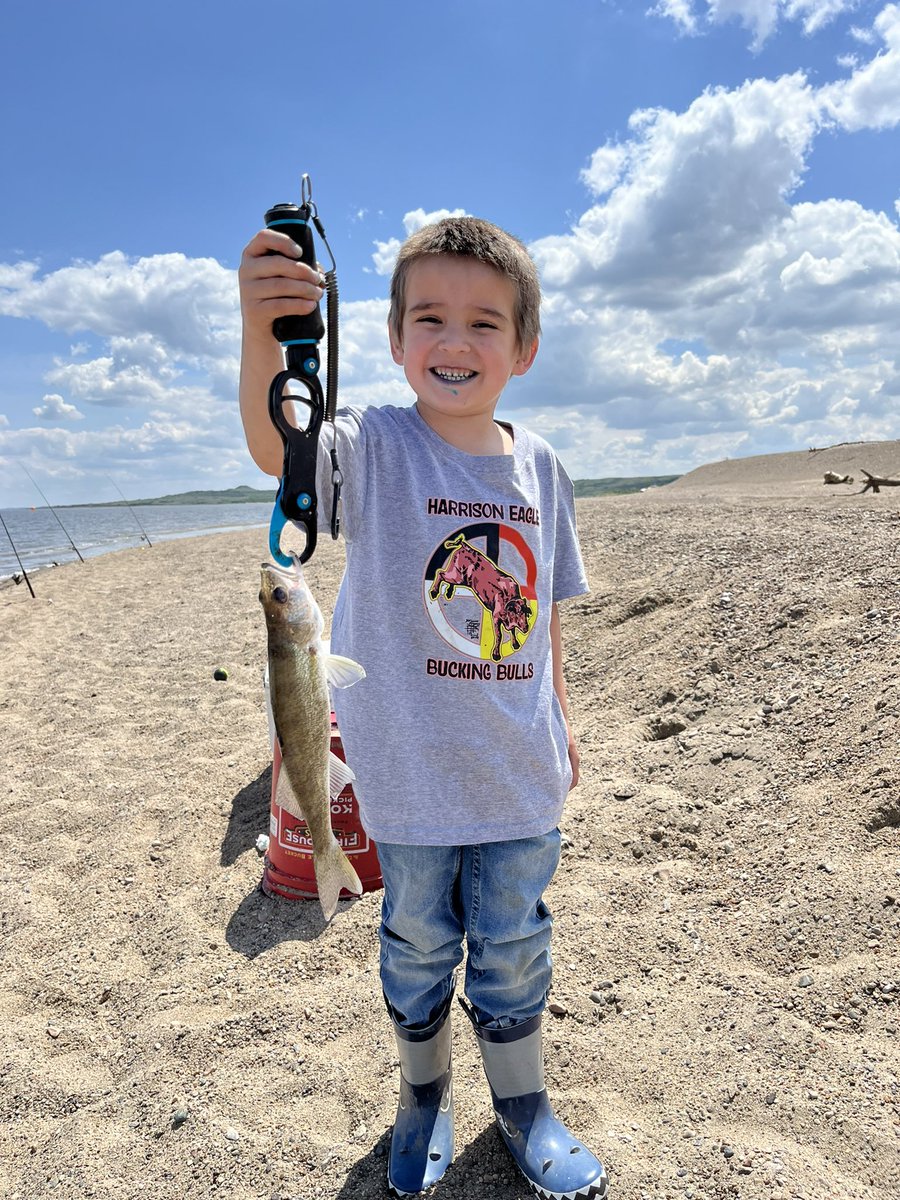 Got his first #walleye of the season #fishing