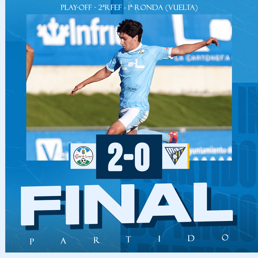 ⏰ 101' | 𝙇𝙪𝙘𝙚𝙣𝙖 2️⃣ - 0️⃣ 𝙏𝙤𝙢𝙖𝙧𝙚𝙨

🏁 ¡Final del partido! 𝐕𝐈𝐂𝐓𝐎𝐑𝐈𝐀... 𝐩𝐚𝐫𝐚 𝐜𝐞𝐫𝐭𝐢𝐟𝐢𝐜𝐚𝐫 𝐞𝐥 𝐩𝐚𝐬𝐞 𝐚 𝐥𝐚 𝟐ª 𝐑𝐨𝐧𝐝𝐚 𝐝𝐞𝐥 𝐏𝐥𝐚𝐲-𝐎𝐟𝐟 𝐝𝐞 𝐀𝐬𝐜𝐞𝐧𝐬𝐨 𝐚 𝟐ª𝐑𝐅𝐄𝐅... 👊 𝐕𝐚𝐦𝐨𝐬 𝐋𝐔𝐂𝐄𝐍𝐀𝐀𝐀...ⵑⵑ 💙