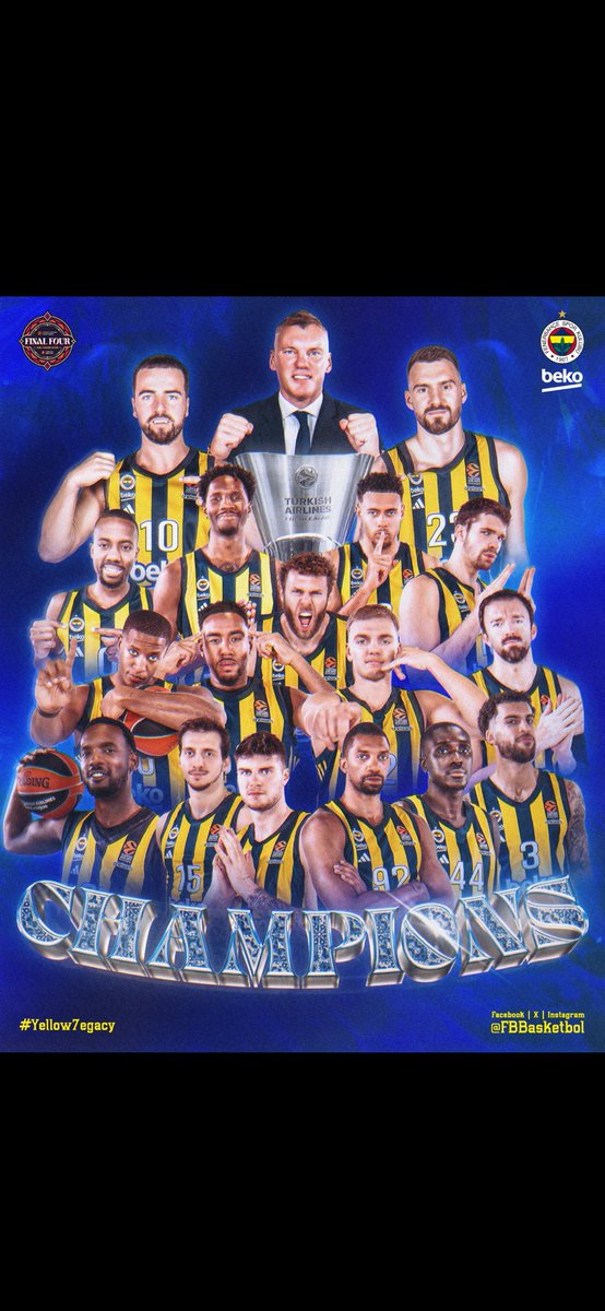 Şampiyonuz 
Tebrikler…..
⁦<a href="/Fenerbahce/">Fenerbahçe SK</a>⁩ 
⁦<a href="/FBBasketbol/">Fenerbahçe Beko</a>⁩