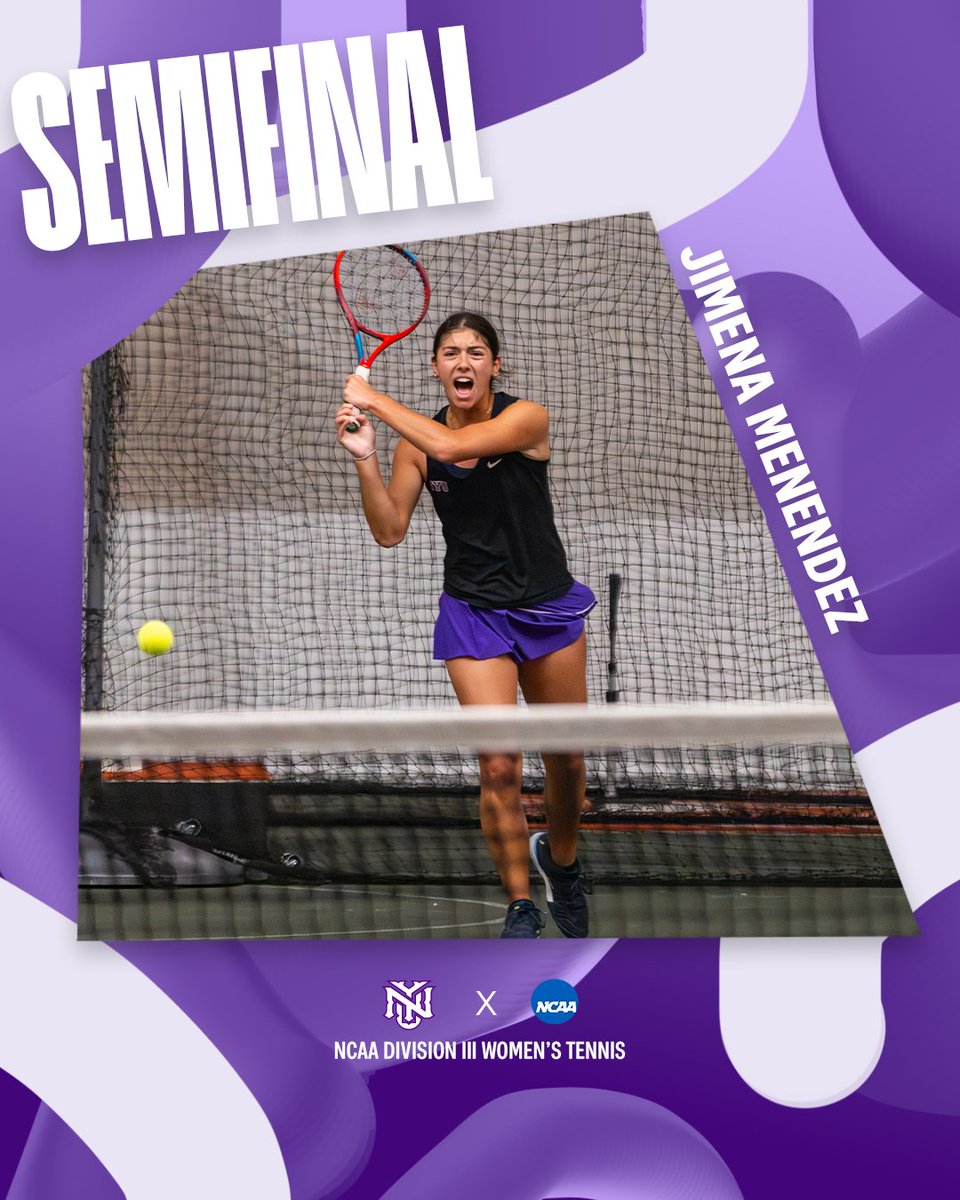 NYU Athletics (@nyuathletics) on Twitter photo Uncharted territory
<a href="/NYUtennis/">NYU Tennis</a>'s Jimena Menendez is on to the @ncaadiii semifinals after defeating Jay Xiao of Johns Hopkins in straight sets
She will face #5 Jacqueline Soloveychik from Wesleyan on Monday, May 26 at 1 PM ET Uncharted territory
<a href="/NYUtennis/">NYU Tennis</a>'s Jimena Menendez is on to the @ncaadiii semifinals after defeating Jay Xiao of Johns Hopkins in straight sets
She will face #5 Jacqueline Soloveychik from Wesleyan on Monday, May 26 at 1 PM ET