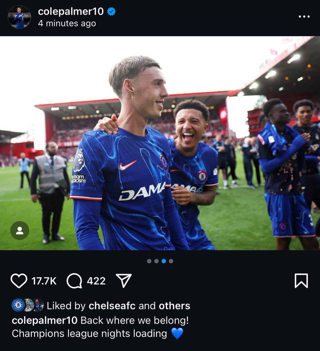 Palmer on Instagram 🥹💙

“Back where WE belong”