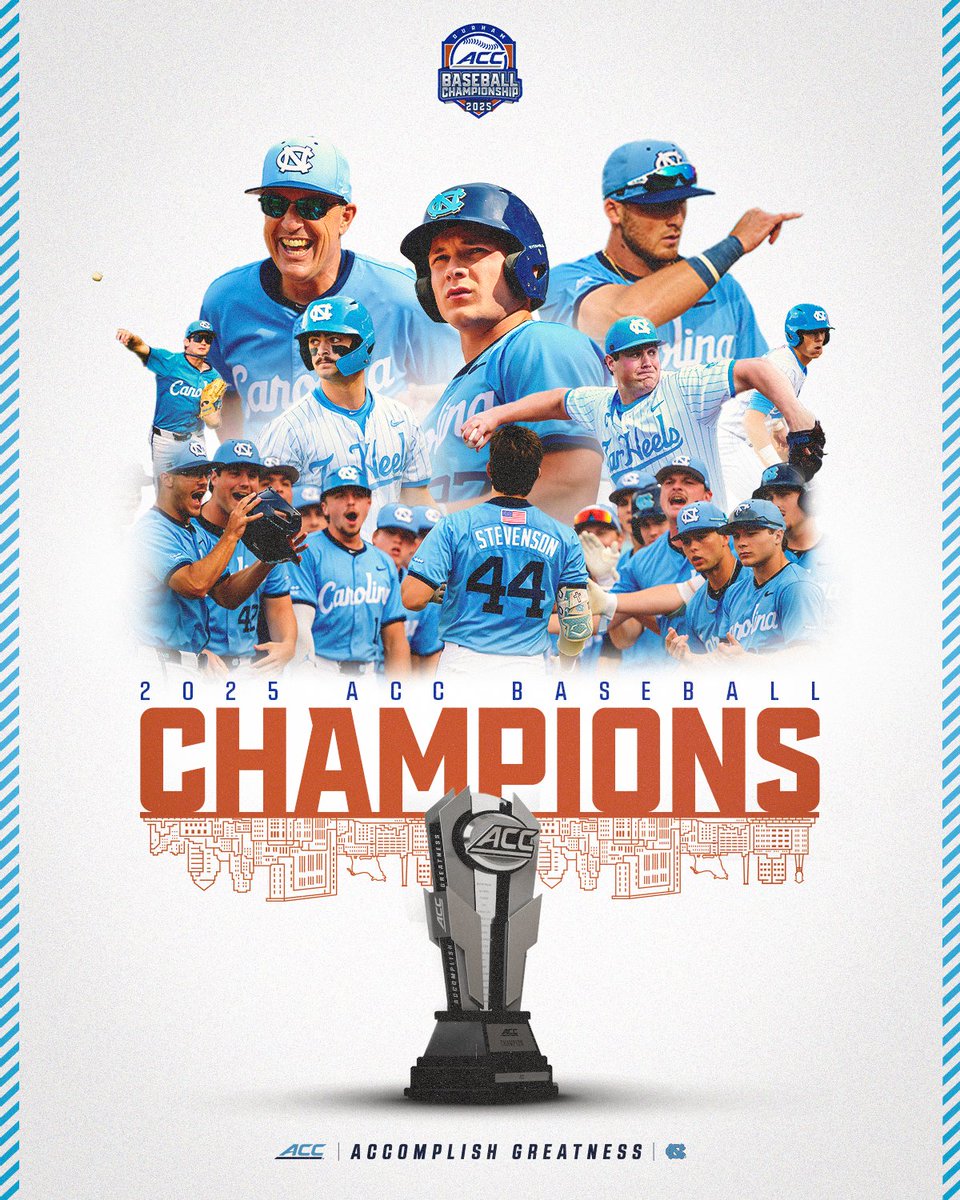 ACC Baseball (@accbaseball) on Twitter photo TAR HEELS TAKE THE CROWN ๐
<a href="/DiamondHeels/">Carolina Baseball</a> are your 2025 ACC Baseball Champions! TAR HEELS TAKE THE CROWN ๐
<a href="/DiamondHeels/">Carolina Baseball</a> are your 2025 ACC Baseball Champions!