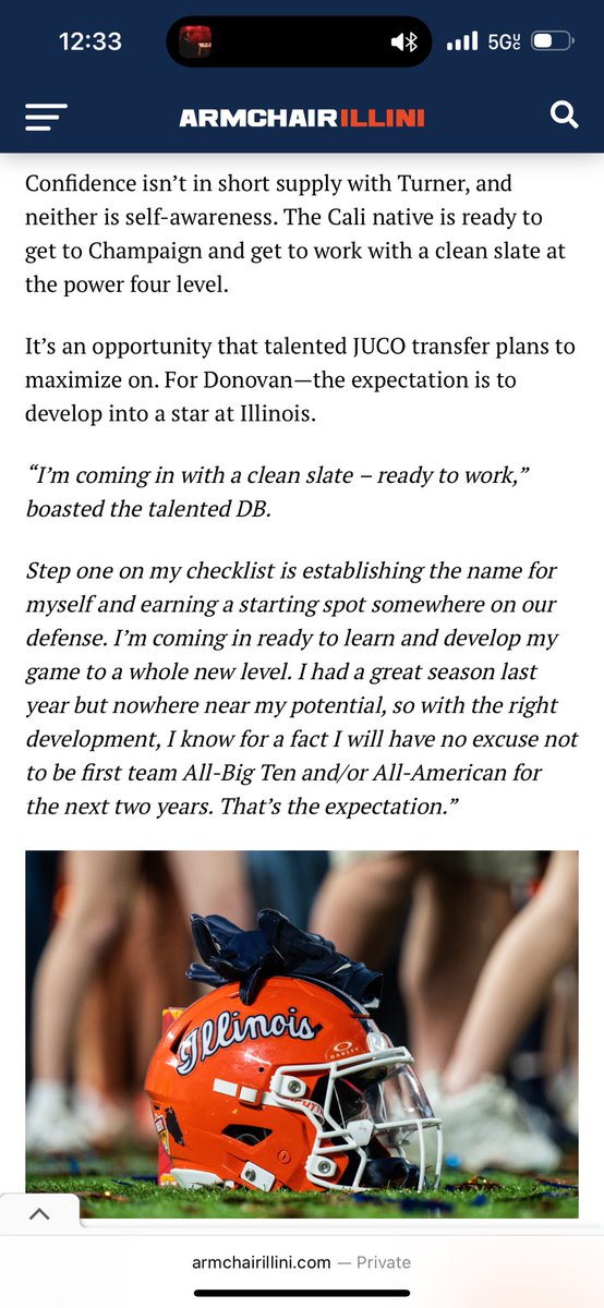 donnszn_'s tweet image. Great Interview with the famILLy @ArmchairIllini ‼️
GO CHECK IT OUT
armchairillini.com/illinois-footb…