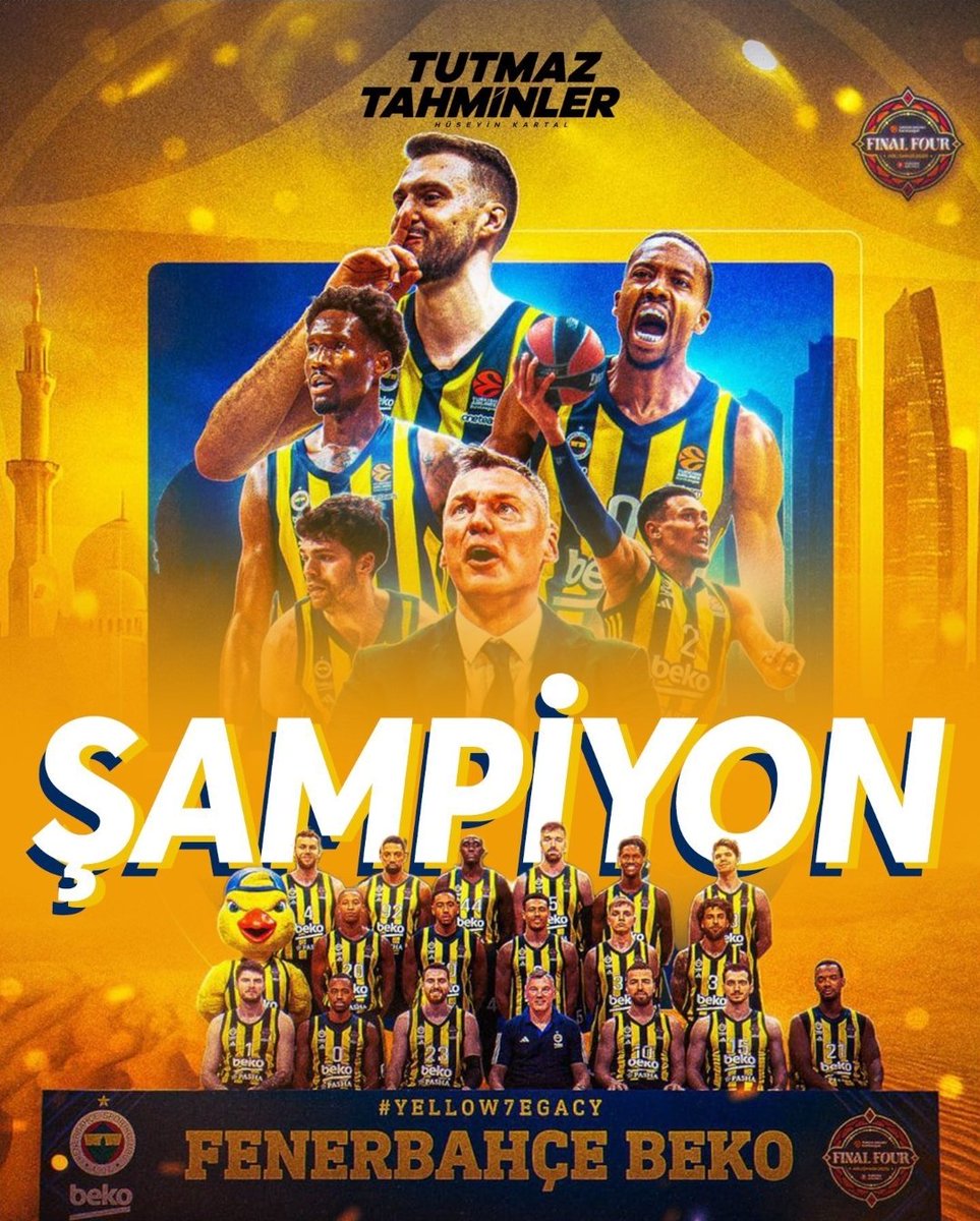 Tebrikler Fenerbahçem çok yakıştı bu şampiyonluk bize çoookkk🟡🔵💪
#finalfour2025 
#FenerbahceBeko 
#sampiyonfenerbahce
#Fenerbahce