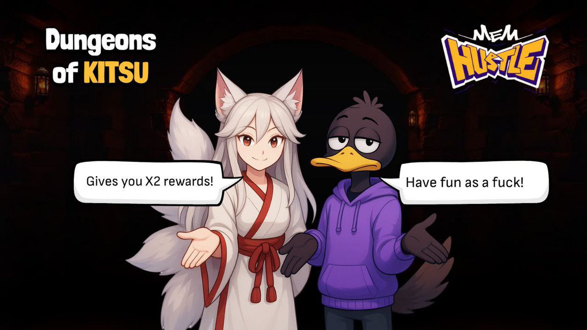 If you blink, you lose 😉

Double rewards for the bold — and the fast 🙌

🦆 Thanks to our MemHustle  collab, here’s what’s on the table:

— 2x $KITSU
— 2x XP
— 2x Stones

All for just completing 3 simple tasks 👌
No gimmicks - Just loot.

Claim it or cry later 😎