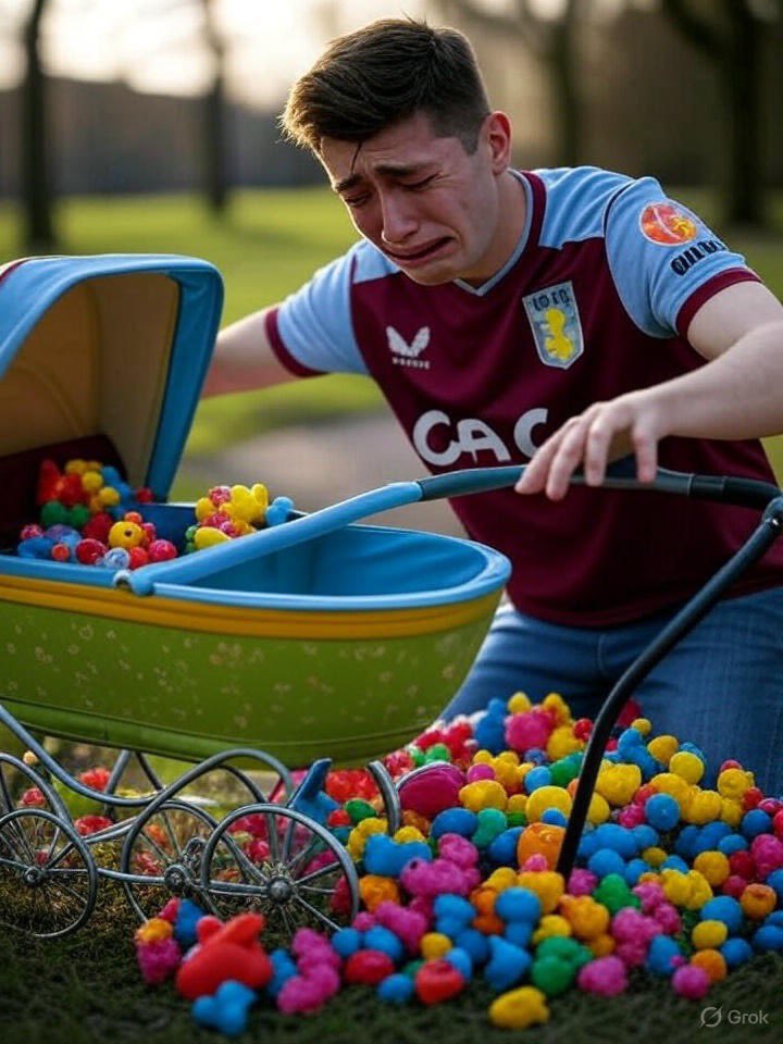 Don’t forget to collect them toys when you’ve finished crying